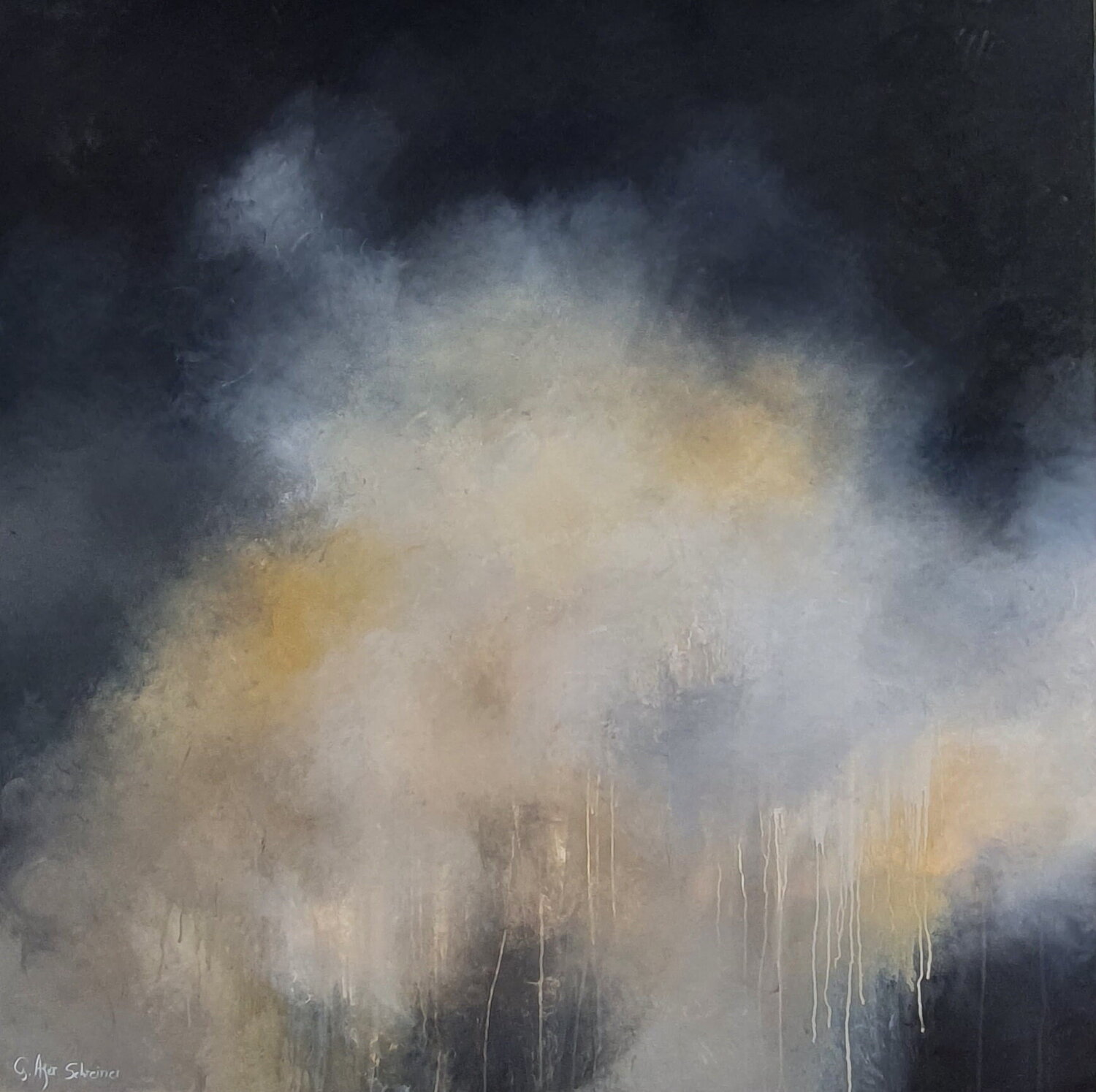 Interstellar Gabriela Azar Schreiner Peinture originale à vendre