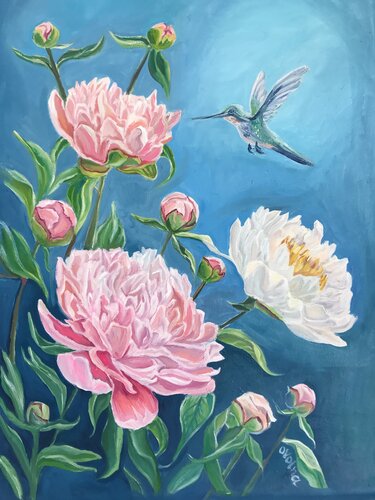 Hummingbird van Olga Volna, Schilderij te koop op Singulart