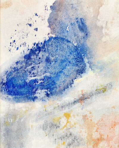 ,drinking my coffee in delft blue‘ di Luise Ellerbrock, Pittura in vendita su Singulart