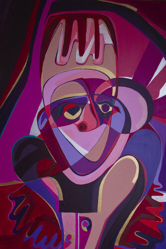 Sad King or Boredom de Olja Mesec, Pintura a la venta en Singulart