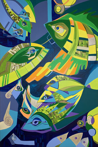 The species from Amazon van Olja Mesec, Schilderij te koop op Singulart