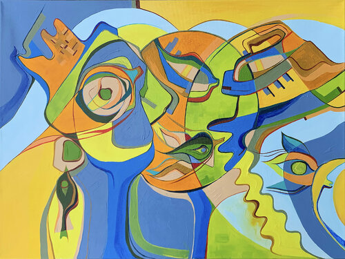 Noon kisses di Olja Mesec, Pittura in vendita su Singulart