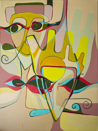 Two Atlantis CItizents di Olja Mesec, Pittura in vendita su Singulart