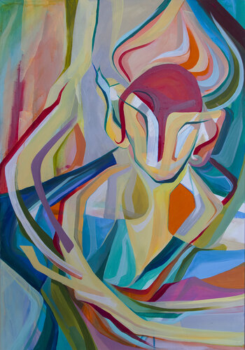 Hindu God di Olja Mesec, Pittura in vendita su Singulart