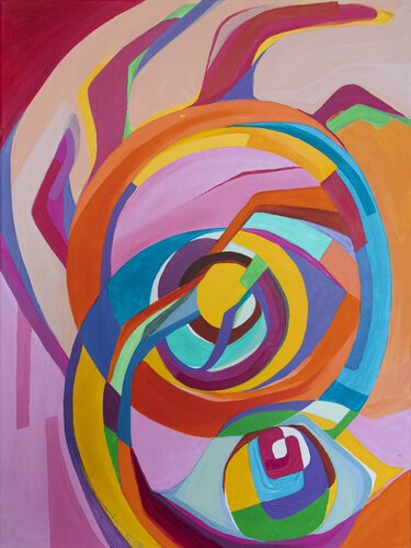 The Time Machine or The Eye di Olja Mesec, Pittura in vendita su Singulart