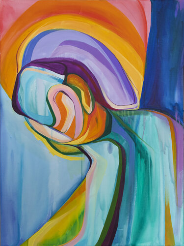 Under the Saint van Olja Mesec, Schilderij te koop op Singulart