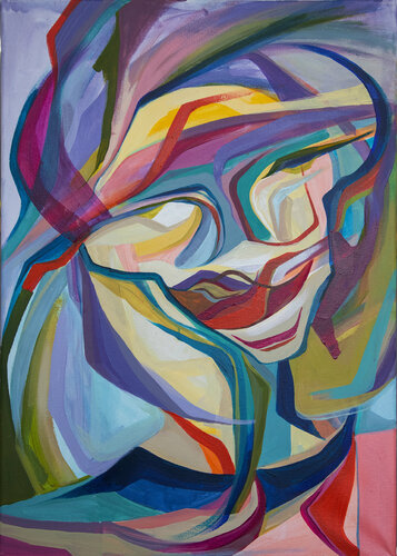 Lady with the hat de Olja Mesec, Pintura a la venta en Singulart
