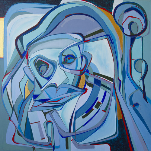 The blue genie van Olja Mesec, Schilderij te koop op Singulart