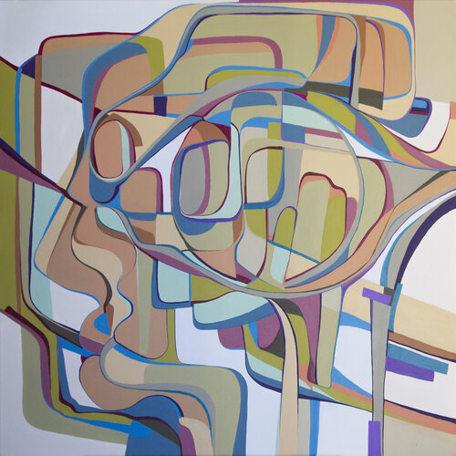 The thinking process van Olja Mesec, Schilderij te koop op Singulart