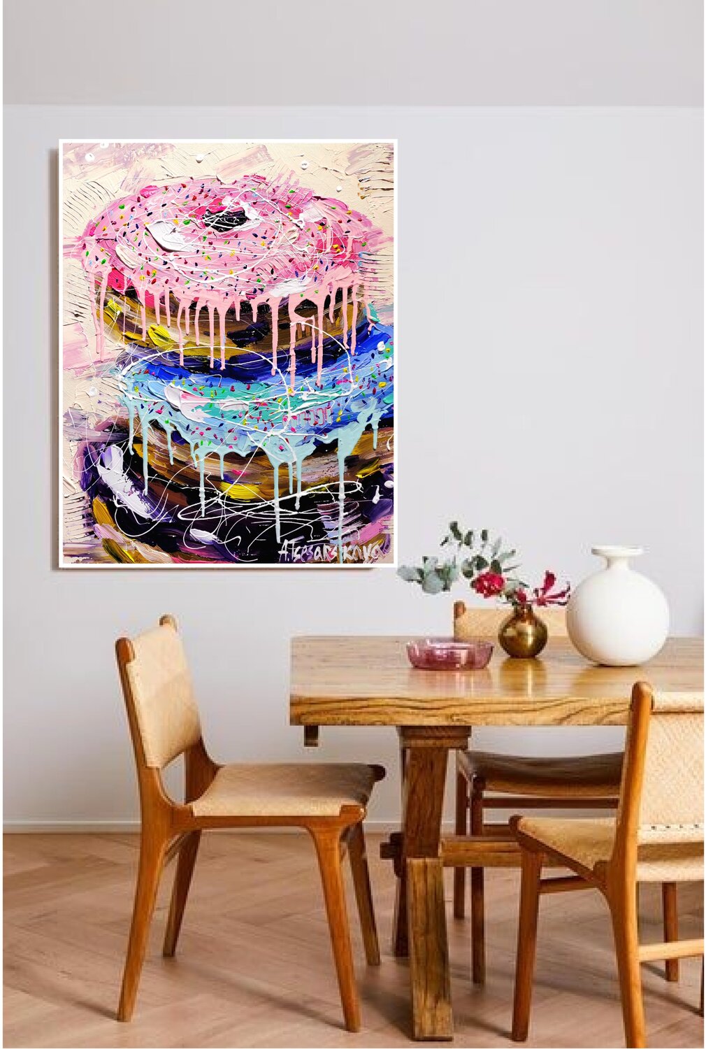 袴田尚弥 作品集「FOOD ART Moment of beauty」DAG Sweet colorful donuts - food painting by Aliaksandra