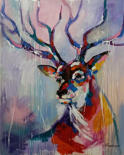 Deer van Aliaksandra Tsesarskaya, Schilderij te koop op Singulart