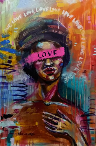 Love in the air van Aliaksandra Tsesarskaya, Schilderij te koop op Singulart