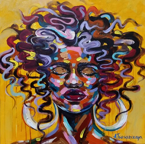 African beauty van Aliaksandra Tsesarskaya, Schilderij te koop op Singulart