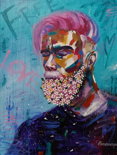 Free love van Aliaksandra Tsesarskaya, Schilderij te koop op Singulart