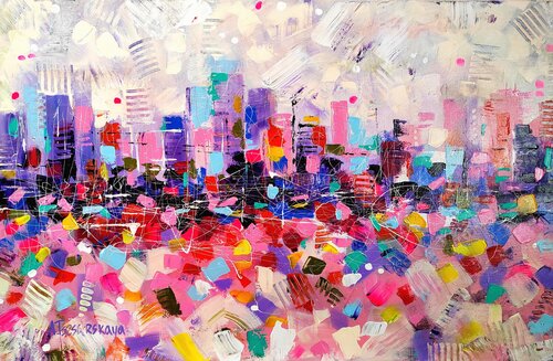 Big city - colorful cityscape Aliaksandra Tsesarskaya