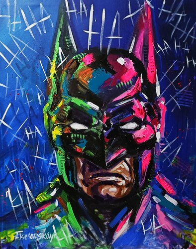Batman the superhero par Aliaksandra Tsesarskaya, Peinture en vente sur Singulart