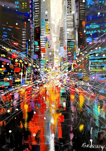 Lights of New York von Aliaksandra Tsesarskaya, Malerei kaufen auf Singulart