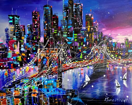 New York in night, cityscape Aliaksandra Tsesarskaya