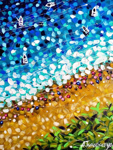 Summer breeze - seascape par Aliaksandra Tsesarskaya, Peinture en vente sur Singulart