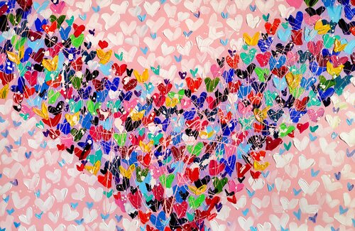 Love without limits - colorful hearts Aliaksandra Tsesarskaya
