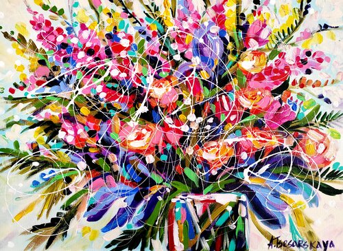 Fresh summer flowers von Aliaksandra Tsesarskaya, Malerei kaufen auf Singulart