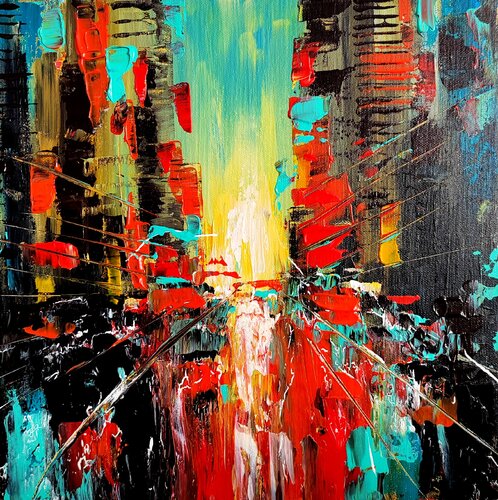 Autumn cityscape - colorful New York street Aliaksandra Tsesarskaya