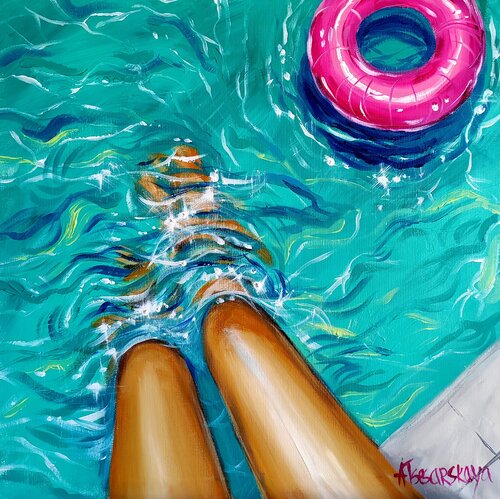 The pool day - summer Aliaksandra Tsesarskaya