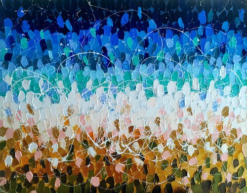 Sea breeze - abstract seascape par Aliaksandra Tsesarskaya, Peinture en vente sur Singulart