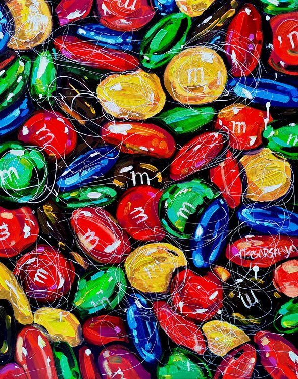 M&M's - food painting Aliaksandra Tsesarskaya