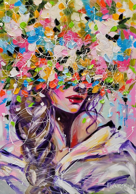 Miracle - colorful portrait woman Aliaksandra Tsesarskaya
