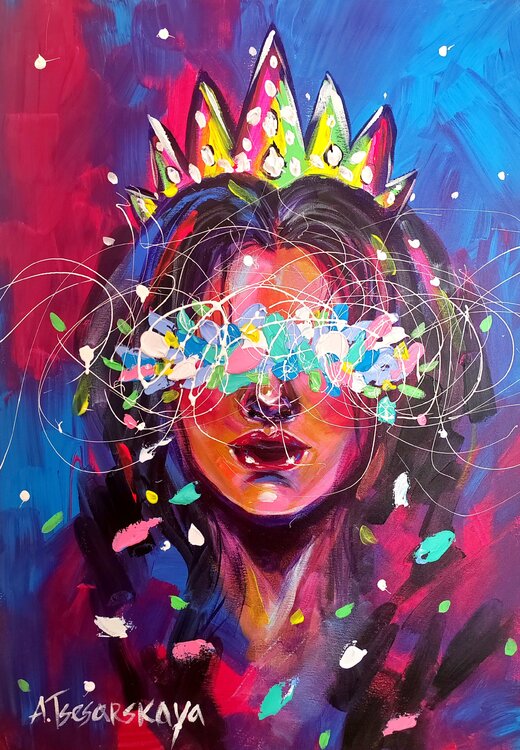 The princess - colorful portrait woman Aliaksandra Tsesarskaya