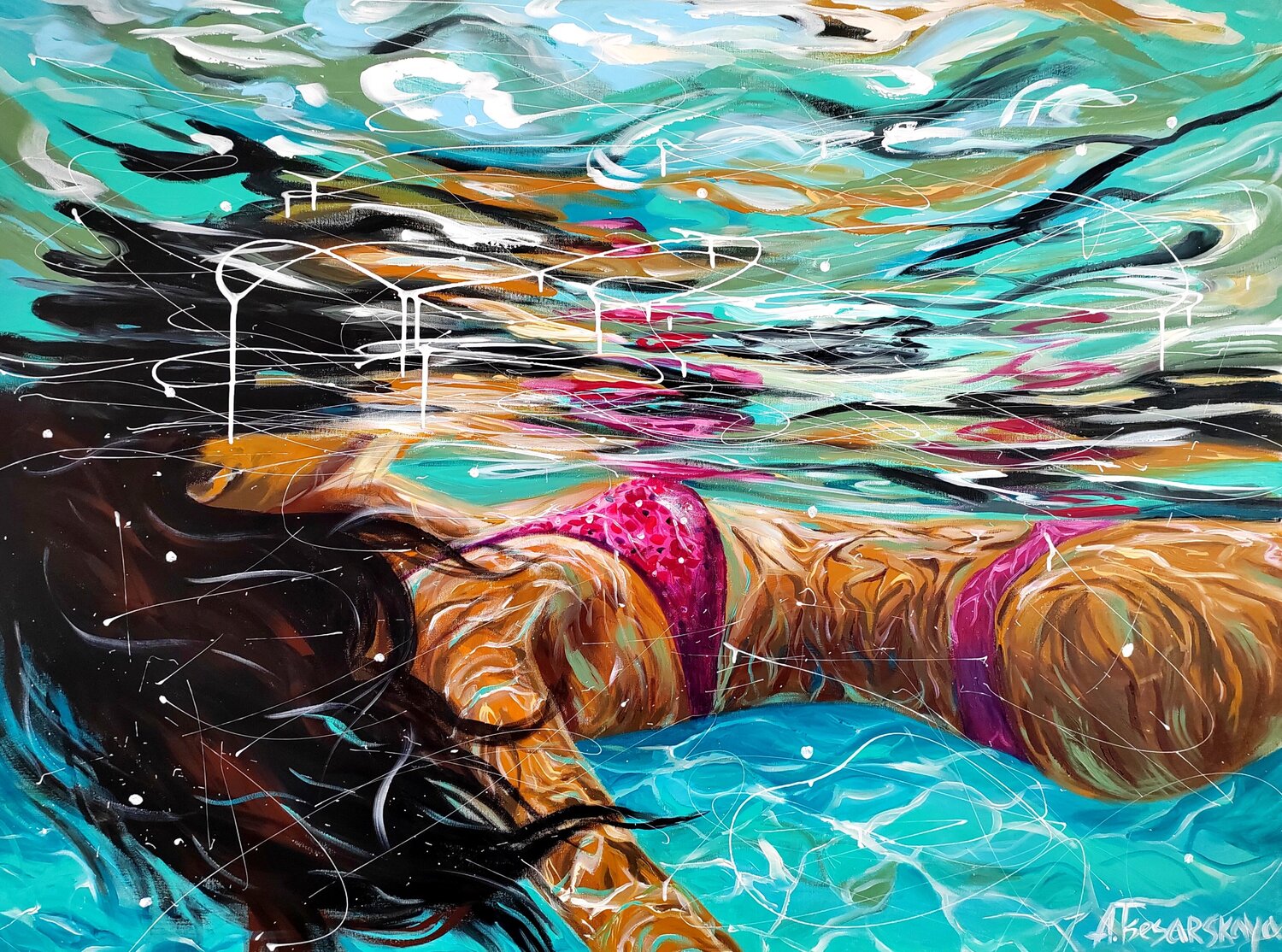 Summer vibes at the pool Aliaksandra Tsesarskaya
