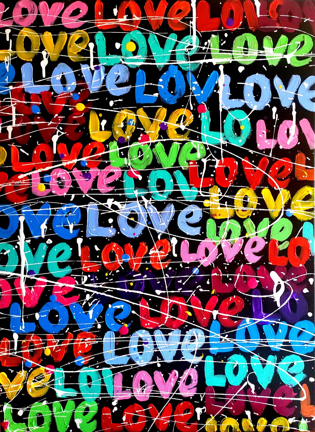 Colorful Love - abstract painting Aliaksandra Tsesarskaya Originalgemälde zu verkaufen
