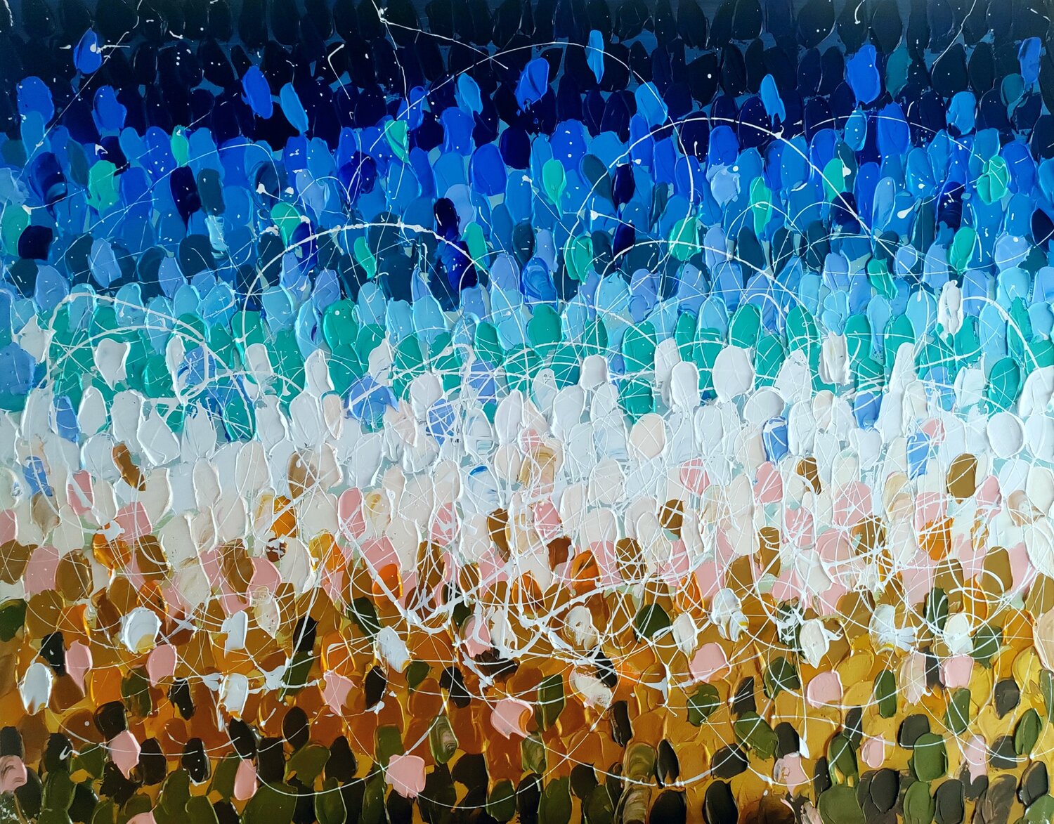 Sea breeze - abstract seascape Aliaksandra Tsesarskaya Originalgemälde zu verkaufen