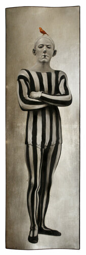 Arlequín with white face by enrique gonzález, Painting for Sale on Singulart