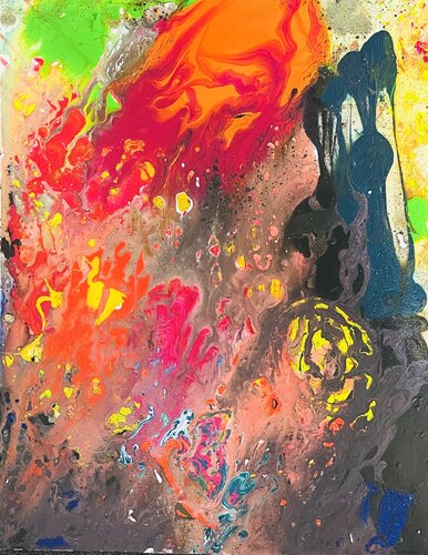TULIP IN RAIN van NICOLE JUTKA, Schilderij te koop op Singulart