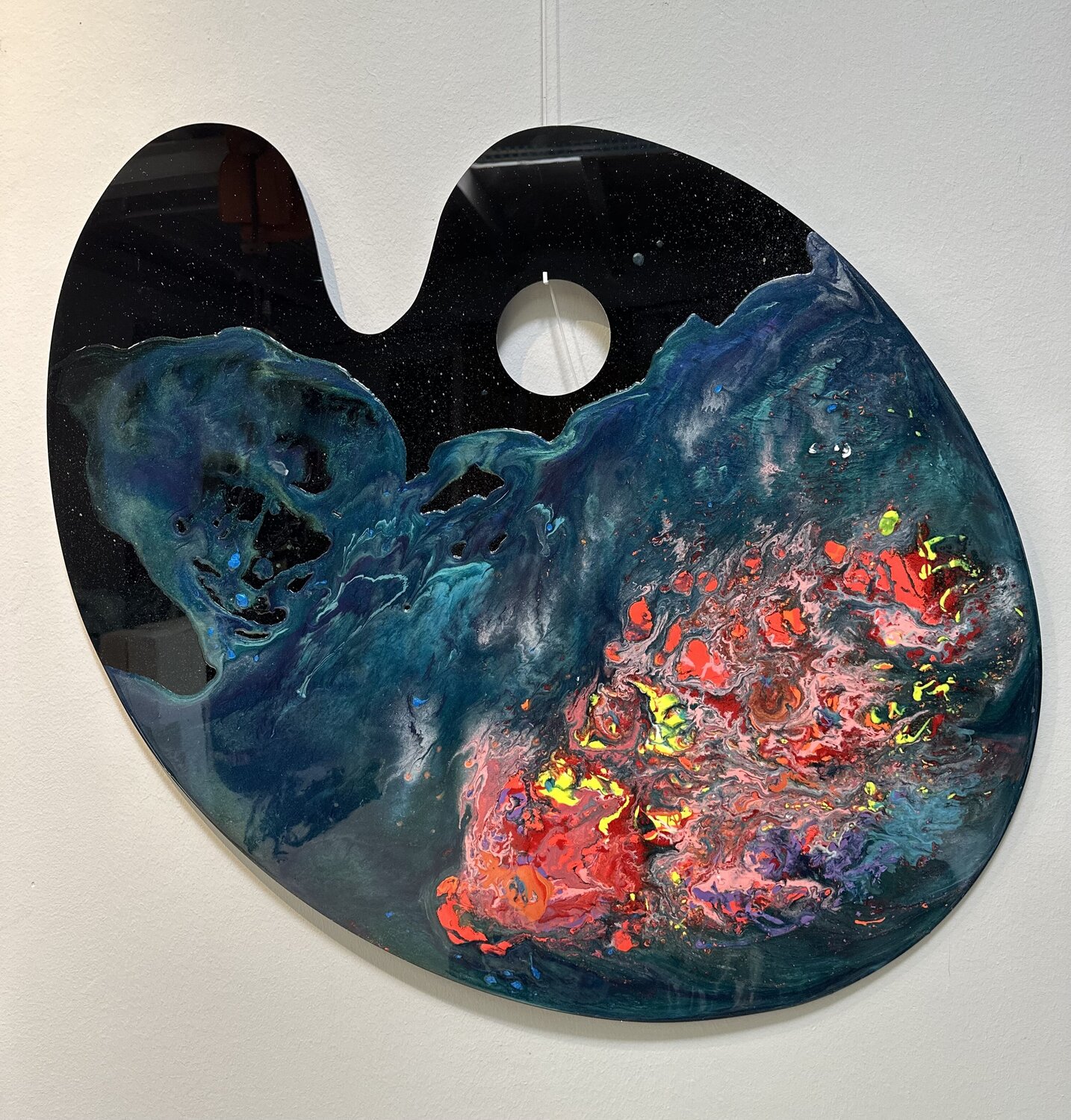 La palette de l’artiste - FLEURS DE MER NICOLE JUTKA Originalgemälde zu verkaufen