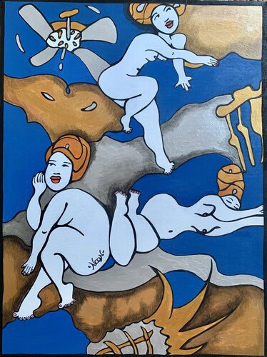 Turkish Bath van Anouck Jourdaa, Schilderij te koop op Singulart