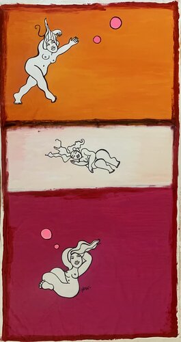 D'après Rothko; dans ma bulle van Anouck Jourdaa, Schilderij te koop op Singulart