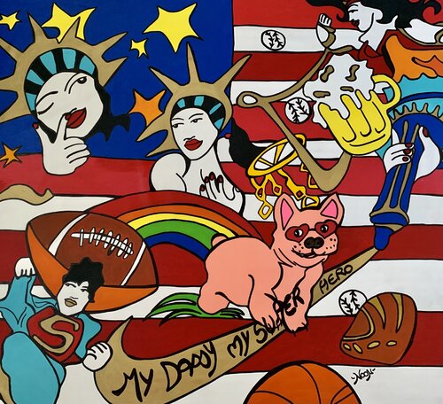 AMERICANA UNITED WE STAND von Anouck Jourdaa, Malerei kaufen auf Singulart