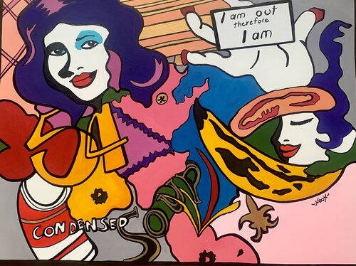 I Am Out, Therefore I Am van Anouck Jourdaa, Schilderij te koop op Singulart