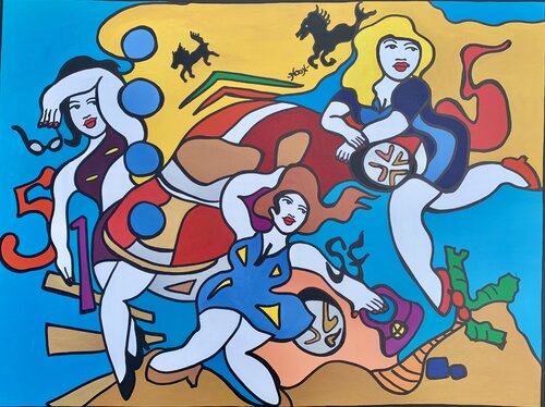 Hold Your Horses di Anouck Jourdaa, Pittura in vendita su Singulart