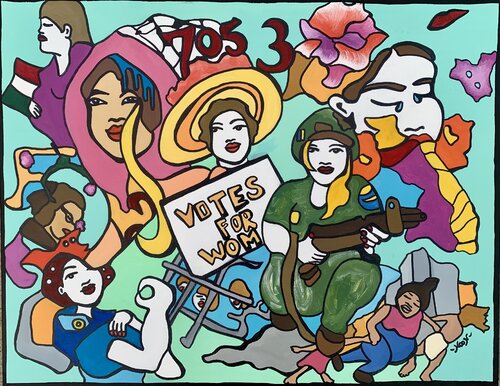 Women Warriors von Anouck Jourdaa, Malerei kaufen auf Singulart