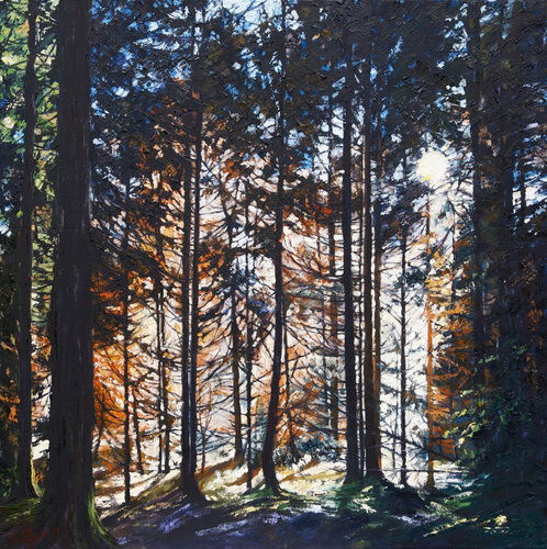 Fall In The Woods 3 van Li Tellenbach-Guo, Schilderij te koop op Singulart