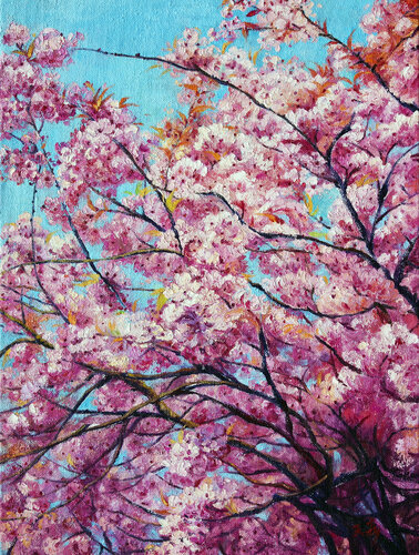 The Fragrance Of Spring 2 van Li Tellenbach-Guo, Schilderij te koop op Singulart
