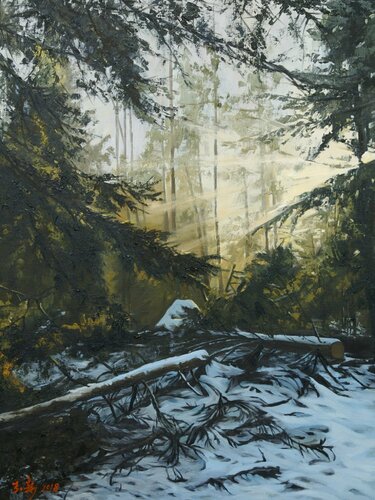 Winter Impression 4 von Li Tellenbach-Guo, Malerei kaufen auf Singulart