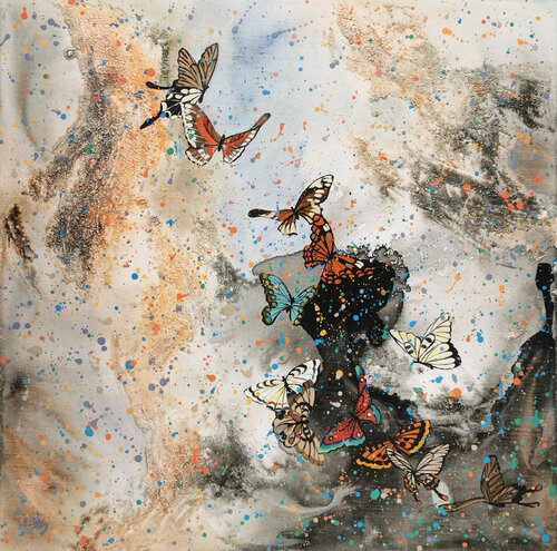 The Summer Birds 6 par Li Tellenbach-Guo, Peinture en vente sur Singulart
