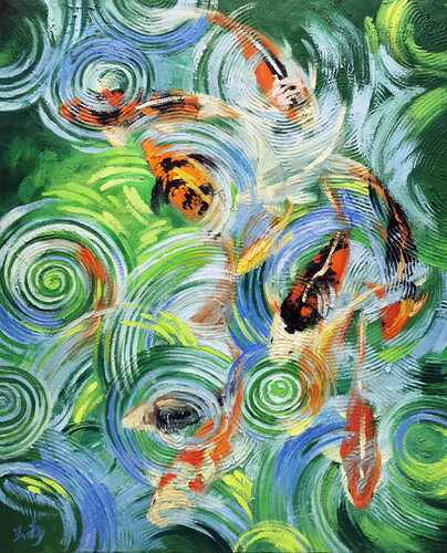 The Shape Of The Water 3 van Li Tellenbach-Guo, Schilderij te koop op Singulart