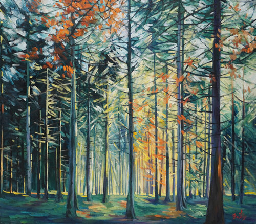 Autumn Whispering van Li Tellenbach-Guo, Schilderij te koop op Singulart