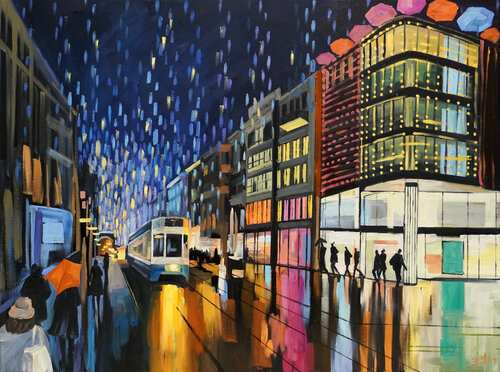 New Zurich di Li Tellenbach-Guo, Pittura in vendita su Singulart